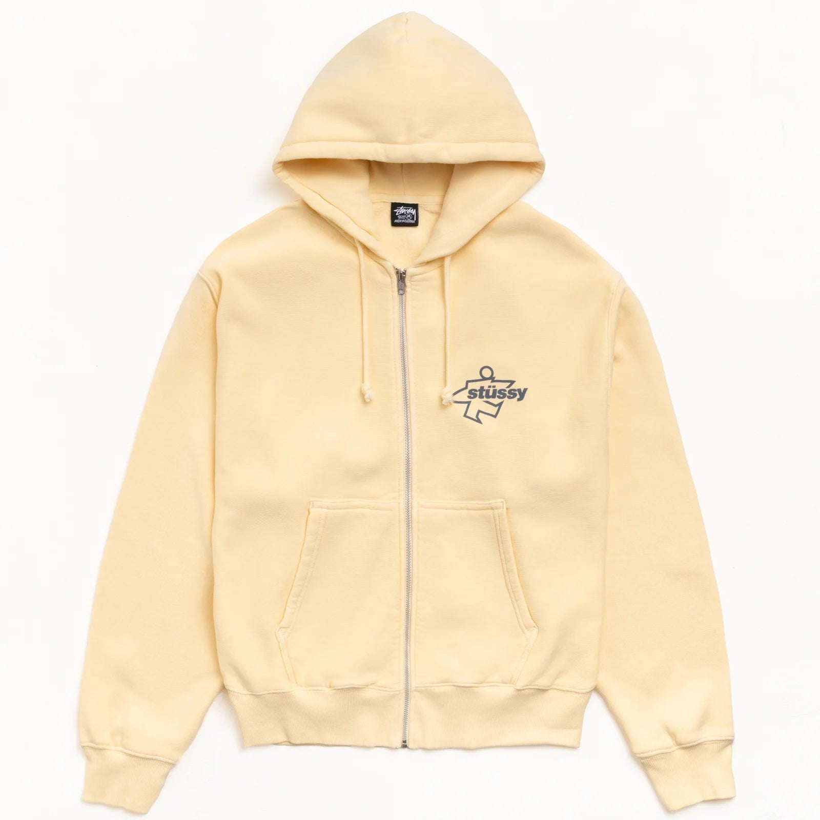 Stussy Surf Size Garment Dyed Zip Hood - Gold