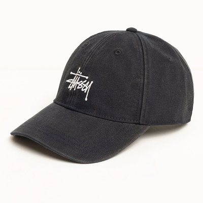 Stussy LP Washed Basic Canvas Cap - Black