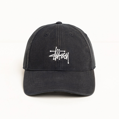 Stussy LP Washed Basic Canvas Cap - Black