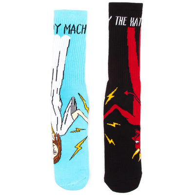 Toy Machine Bury The Hatchet Black / Blue Crew Socks