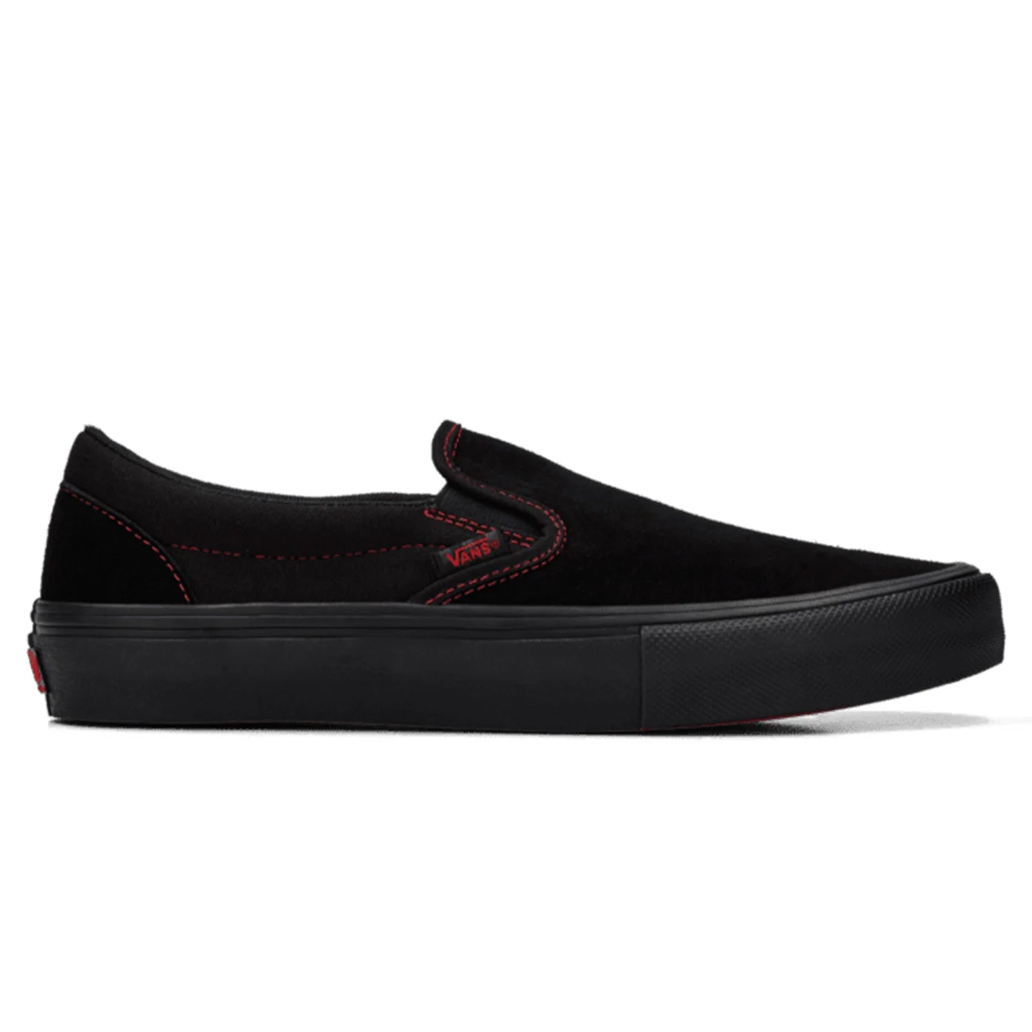 Vans Skate Slip-On - Black/Black/Red