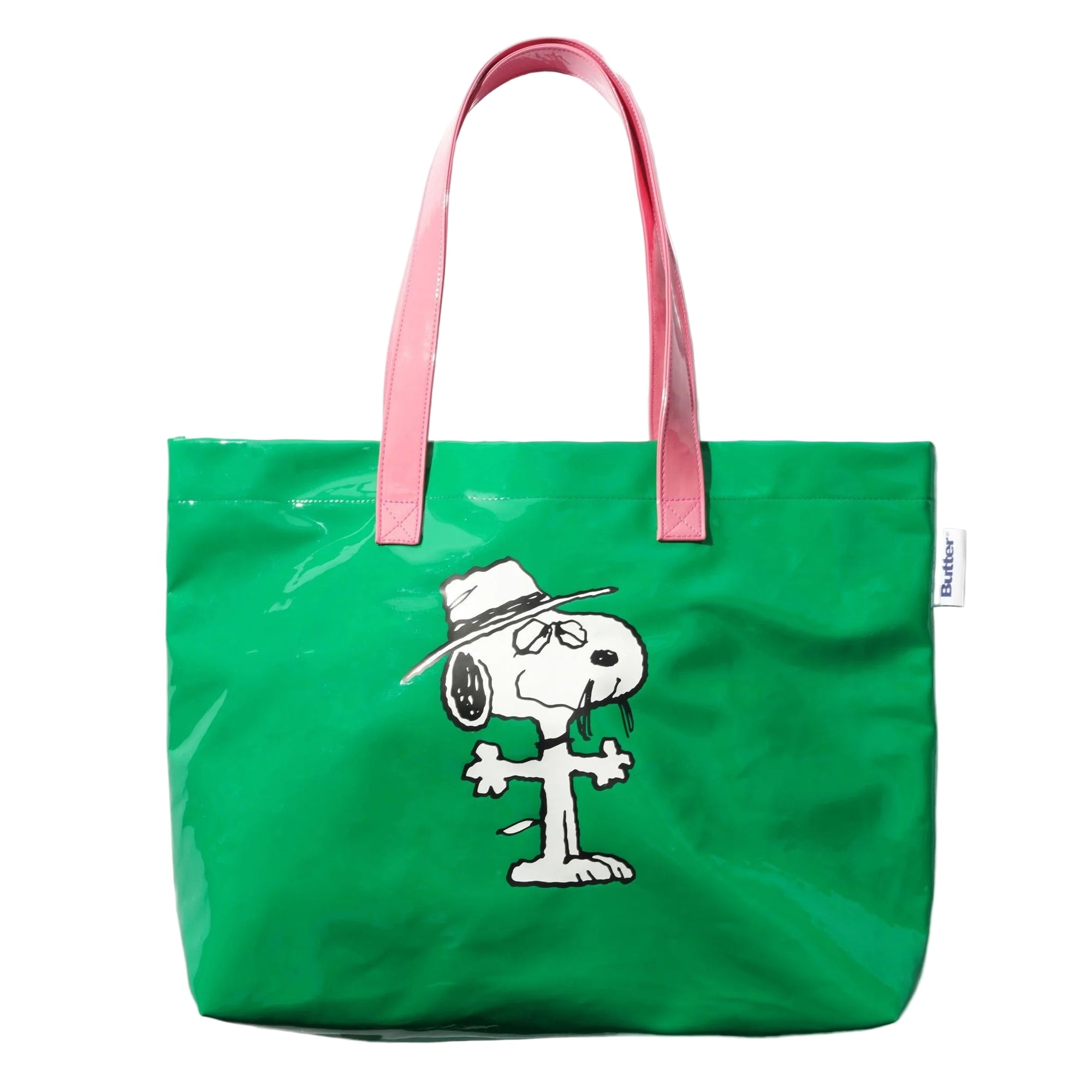 Butter Goods Shopper Tote - Green / Light Pink