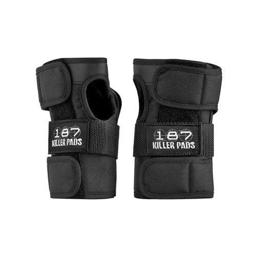 Black 187 Wrist Guard accessory with adjustable straps, designed for wrist protection and support during sports activities.