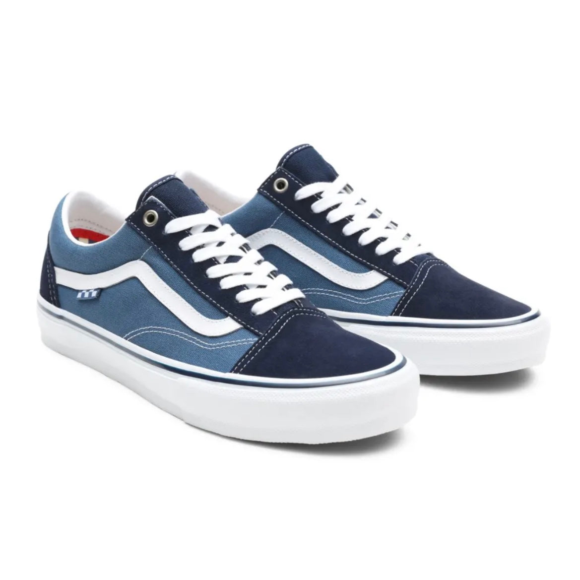 Navy blue and white vans best sale