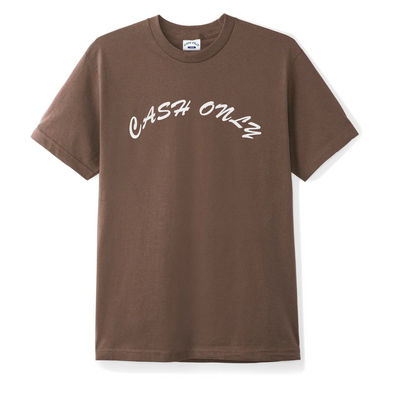 Cash Only Logo Tee - Brown